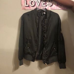 a bomber jacket